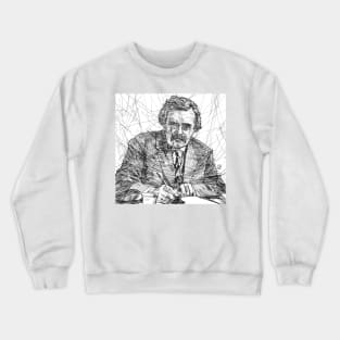 G. K. CHESTERTON ink portrait.1 Crewneck Sweatshirt